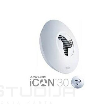 Ventiliatorius ICON 30 Airflow, Baltos Spalvos dangtelis standartinis