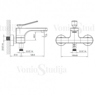 Vonios maišytuvas Jumper JM010 2