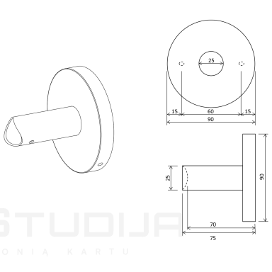 Adapteris Sapho ER160 vario spalvos