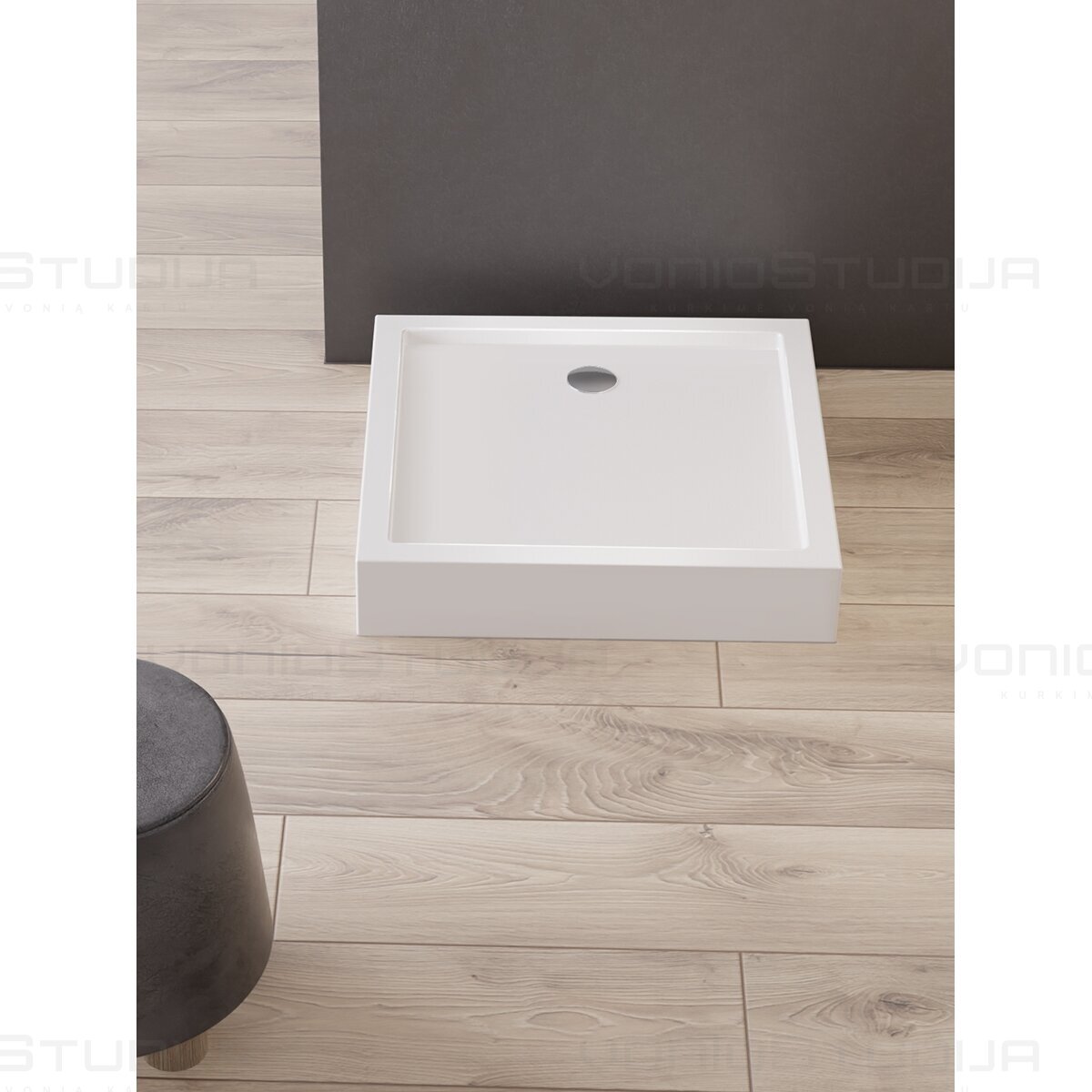 Akrilinis dušo padėklas New Trendy Cantare 80x80cm 1 Akrilinis dušo padėklas New Trendy Cantare 80x80cm 1