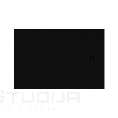 Akmens masės dušo padėklas New Trendy MORI 120x90x3,5 cm juodos spalvos Akmens masės dušo padėklas New Trendy MORI 120x90x3,5 cm juodos spalvos