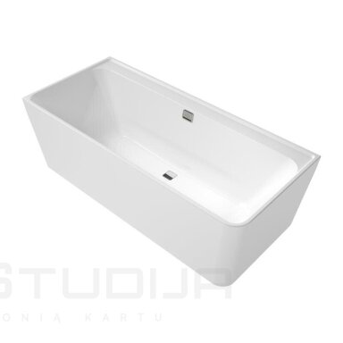 Akrilinė vonia Villeroy&Boch Collaro 1800x800 kairinė, su baltu sifonu ir panele Akrilinė vonia Villeroy&Boch Collaro 1800x800 kairinė, su baltu sifonu ir panele