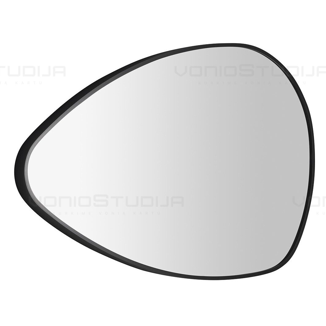Veidrodis STEN 80x51 cm juodu aliuminiu rėmu
