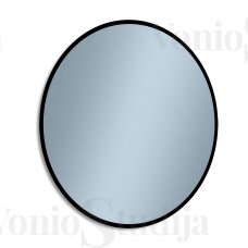 Apvalus veidrodis Madar juodu matiniu rėmu 60cm