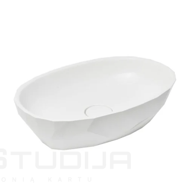 Ant stalviršio pastatomas praustuvas SAT Meda 56x37 cm