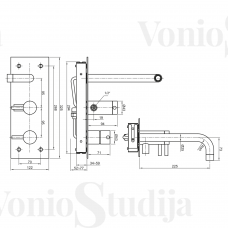 Vonios maišytuvas Sapho Minimal