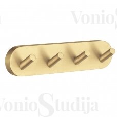 Braižyto aukso spalvos keturgubas kabliukas SMEDBO HOME GOLD HV359