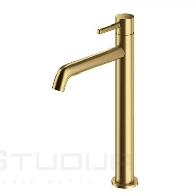 Braižyto aukso spalvos aukštas maišytuvas praustuvui Omnires Y1212GLB Braižyto aukso spalvos aukštas maišytuvas praustuvui Omnires Y1212GLB