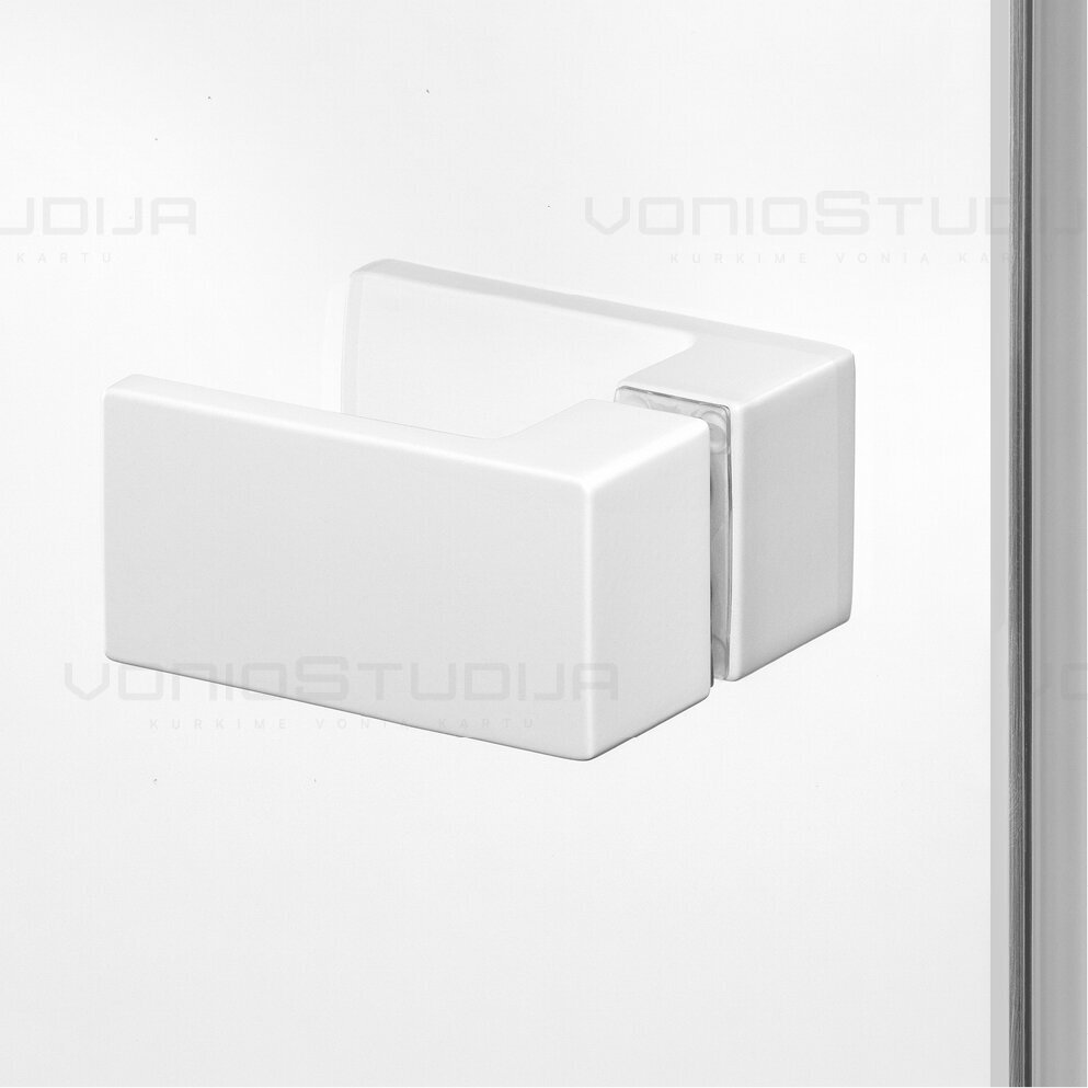 New Trendy Avexa White dušo kabina 90x90cm balta matinė furnitūra, kairinė 3