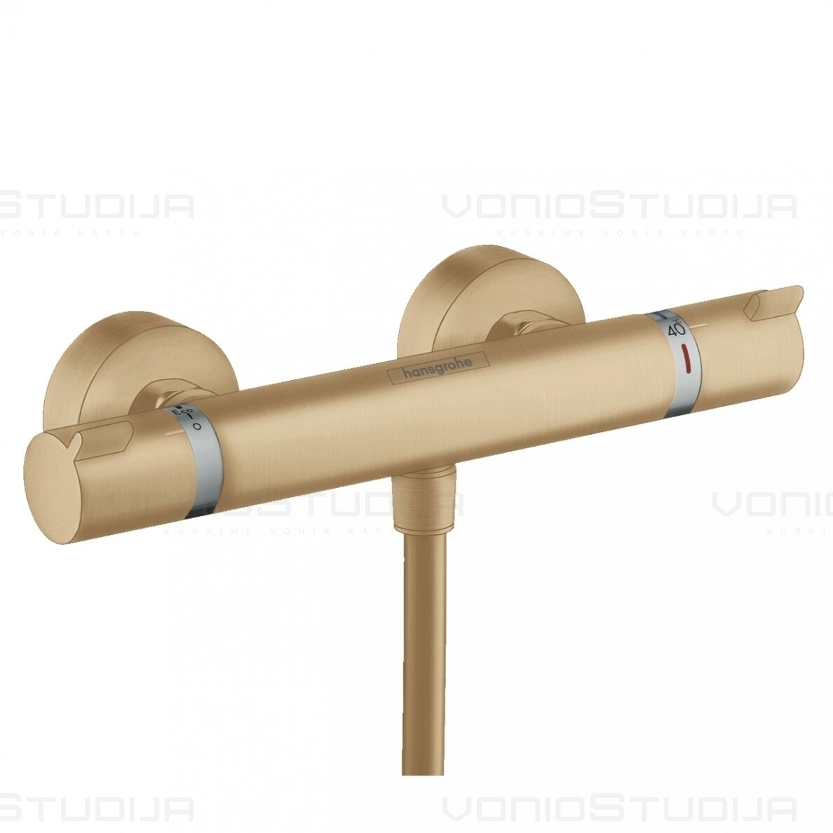 Hansgrohe Ecostat Comfort 13116140 dušo termostatinis maišytuvas, brushed bronze spalvos Hansgrohe Ecostat Comfort 13116140 dušo termostatinis maišytuvas, brushed bronze spalvos