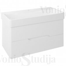 Balta matinė vonios spinetelė Sapho MEDIENA su praustuvu 100x50 cm