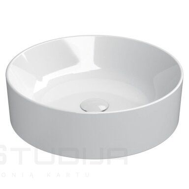 Baltas GSI Kube X pastatomas praustuvas su EXTRAGLAZE® danga 45cm