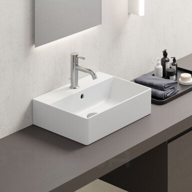 Baltas GSI Kube X 9447111 praustuvas su EXTRAGLAZE® danga 50x37cm Baltas GSI Kube X 9447111 praustuvas su EXTRAGLAZE® danga 50x37cm