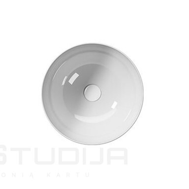 Baltas GSI Pura pastatomas praustuvas su EXTRAGLAZE® danga 42cm