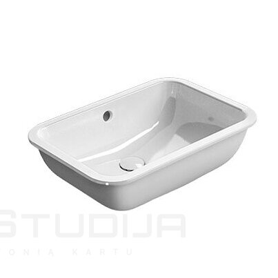 GSI Pura iš apačios montuojamas praustuvas su EXTRAGLAZE® danga 55x38x20 cm