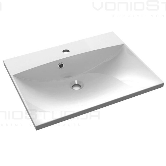 Baldinis praustuvas Sapho Maria 600x460mm su skyle maišytuvui Baldinis praustuvas Sapho Maria 600x460mm su skyle maišytuvui
