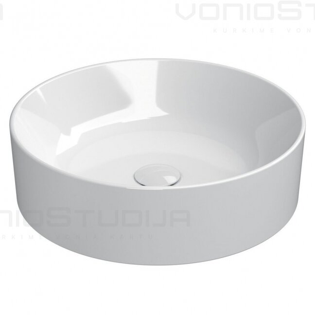 Baltas GSI Kube X pastatomas praustuvas su EXTRAGLAZE® danga 45cm Baltas GSI Kube X pastatomas praustuvas su EXTRAGLAZE® danga 45cm