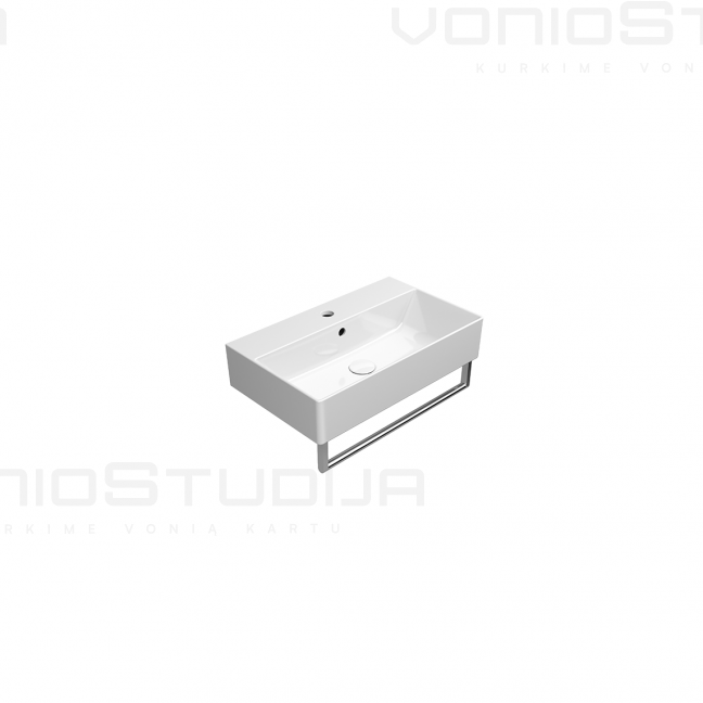 Baltas GSI Kube X praustuvas su EXTRAGLAZE® danga 60x37 cm 2