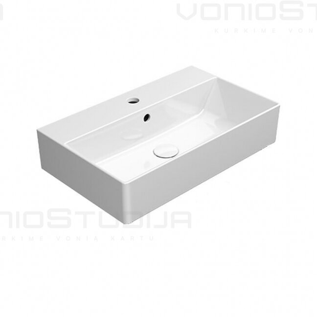 Baltas GSI Kube X praustuvas su EXTRAGLAZE® danga 60x37 cm Baltas GSI Kube X praustuvas su EXTRAGLAZE® danga 60x37 cm