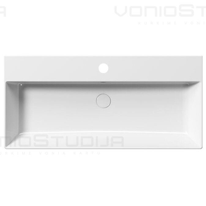 Baltas GSI Kube X praustuvas su EXTRAGLAZE® danga 100x47cm 1 Baltas GSI Kube X praustuvas su EXTRAGLAZE® danga 100x47cm 1