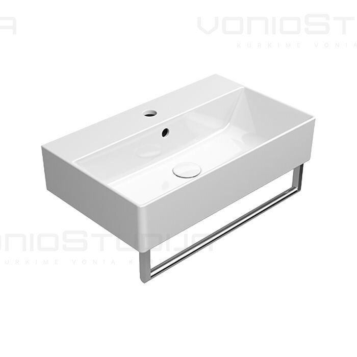 Baltas GSI Kube X praustuvas su EXTRAGLAZE® danga 60x37 cm 1 Baltas GSI Kube X praustuvas su EXTRAGLAZE® danga 60x37 cm 1