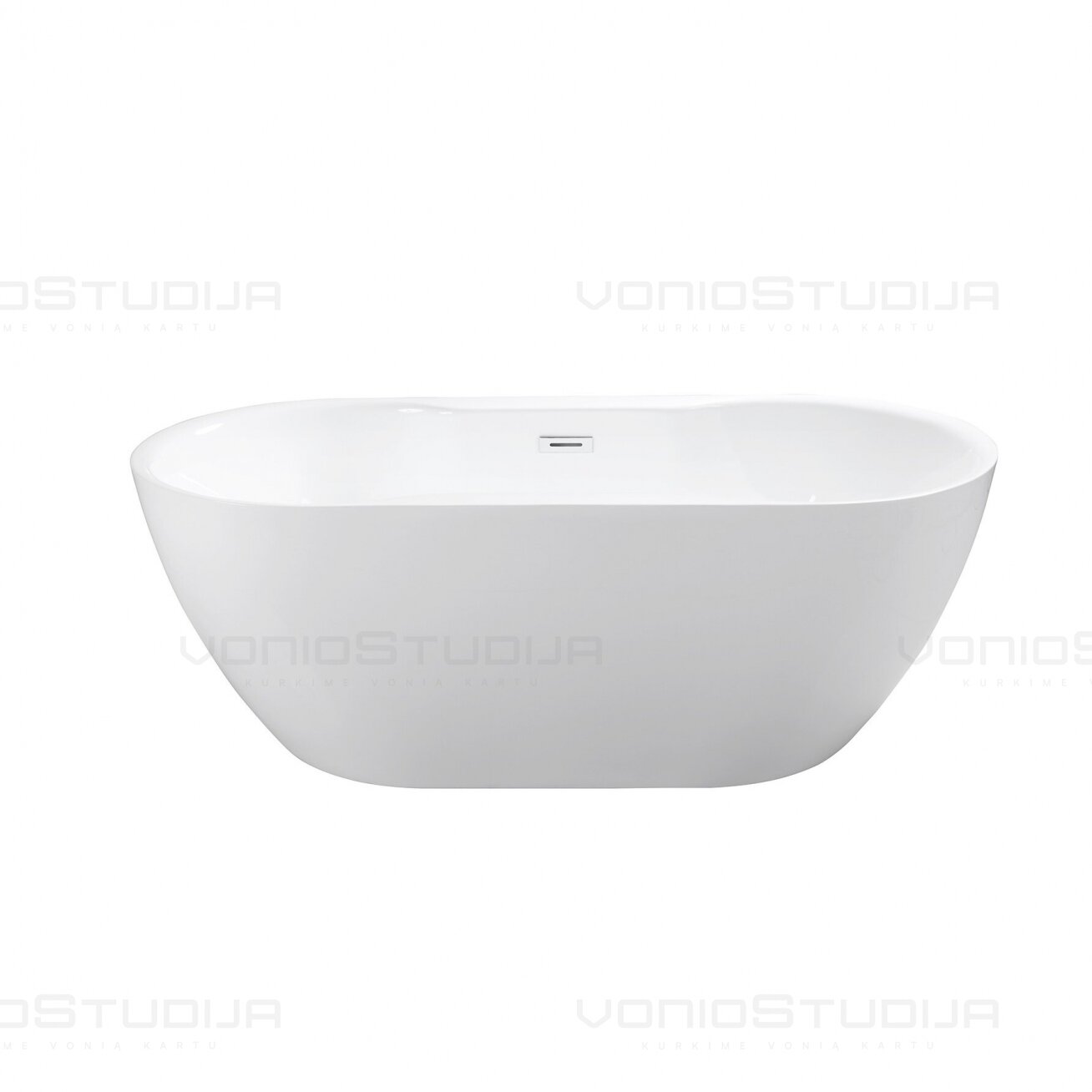 Besco Navia akrilinė vonia 150x80 cm su persipylimu baltos spalvos dangteliais Besco Navia akrilinė vonia 150x80 cm su persipylimu baltos spalvos dangteliais