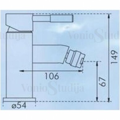 Bide maišytuvas Blue Water Denver DEN-BB.040 aukso spalvos 2