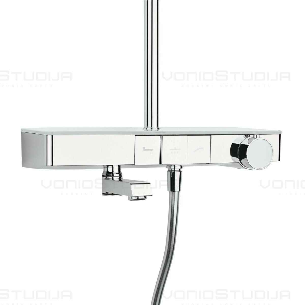 SAT SATSSTKP3F virštinkinė termostatinė vonios/dušo sistema chromo spalvos 10 SAT SATSSTKP3F virštinkinė termostatinė vonios/dušo sistema chromo spalvos 10