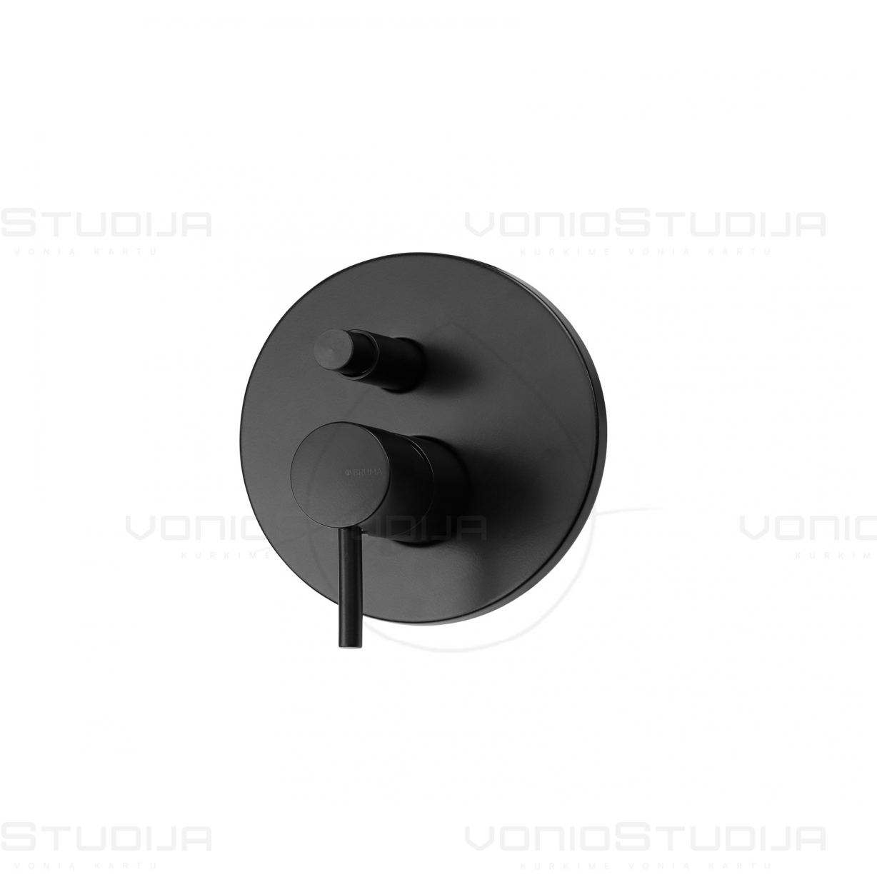 BRUMA Leaf juodos matinės spalvos potinkinė dušo sistema, Ø250mm 2 BRUMA Leaf juodos matinės spalvos potinkinė dušo sistema, Ø250mm 2