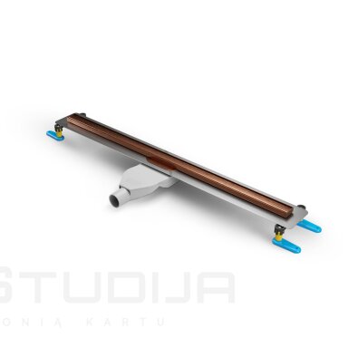 Braižyto vario spalvos dušo latakas New Trendy Visio Slim Copper 80 cm