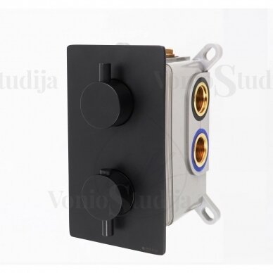 BRUMA HydroTherm termostatinis potinkinis dušo maišytuvas juodos matinės spalvos