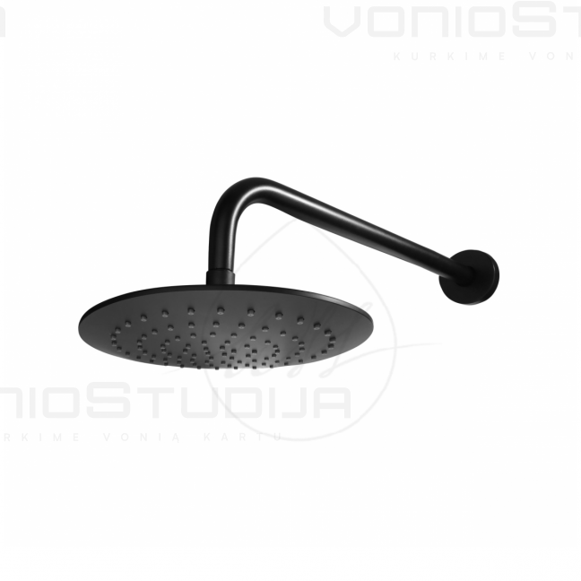 BRUMA Leaf juodos matinės spalvos potinkinė dušo sistema, Ø250mm 3 BRUMA Leaf juodos matinės spalvos potinkinė dušo sistema, Ø250mm 3