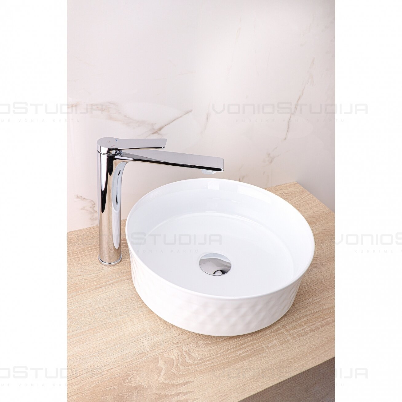 Praustuvo maišytuvas DEMM Shine aukštas chromo spalvos 2 Praustuvo maišytuvas DEMM Shine aukštas chromo spalvos 2