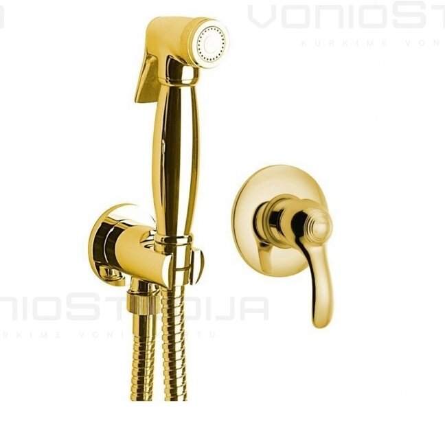 Aukso spalvos potinkinis bidė dušelio komplektas Sapho RETRO