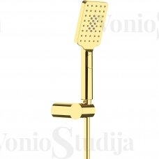 Deante Alpinia rankinis dušelis su laikikliu Aukso spalvos