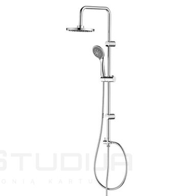 Demm 15486 dušo stovas su lietaus galva chromo spalvos