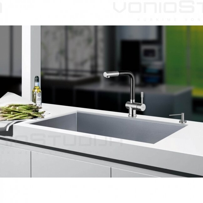 Dozatorius Blue Water apvalus inox 2 Dozatorius Blue Water apvalus inox 2