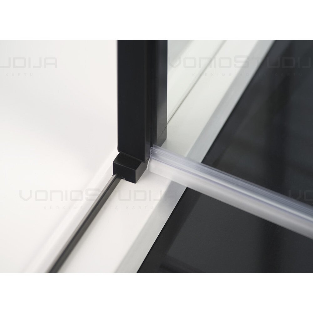 Dušo durys Polysan Zoom Line Black 80 cm 2 Dušo durys Polysan Zoom Line Black 80 cm 2