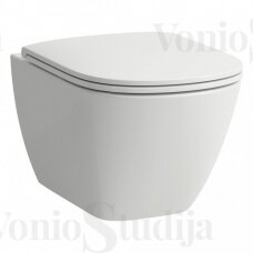 LAUFEN LUA RIMLESS pakabinamas wc su lėtaeigiu dangčiu H8660800000001