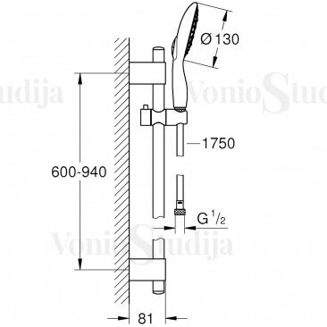 Grohe dušo stovo komplektas 27738000 1