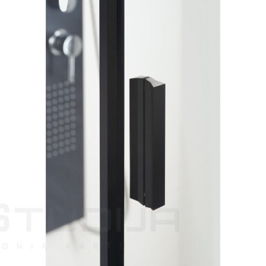Dušo kabina Zoom Line Black 900x900 mm, varstomomis durimis Dušo kabina Zoom Line Black 900x900 mm, varstomomis durimis