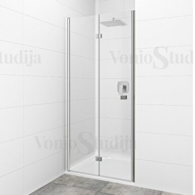 Sulankstomos dušo durys į nišą SAT SK 100 cm chromo spalvos 1