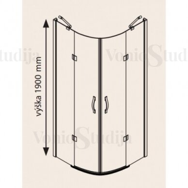 Dušo kabina Gelco Legro berėmė 90x90 1