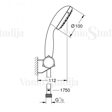 Dušo komplektas Grohe Tempesta II 27799001 1