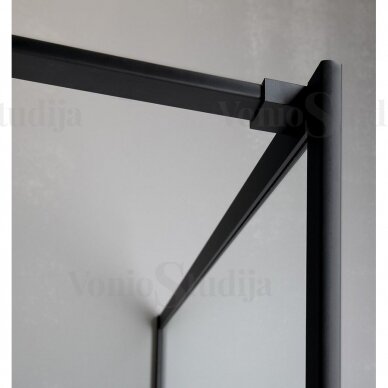 Dušo sienelė CURE BLACK 80 cm juodos matinės spalvos 7
