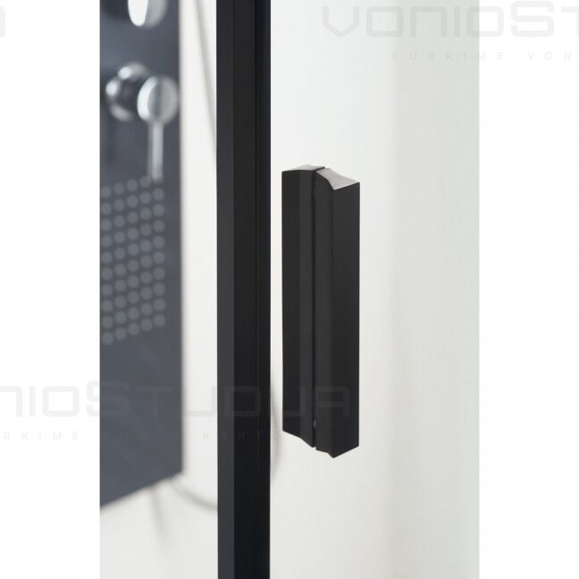 Dušo kabina Zoom Line Black 900x900 mm, varstomomis durimis 1