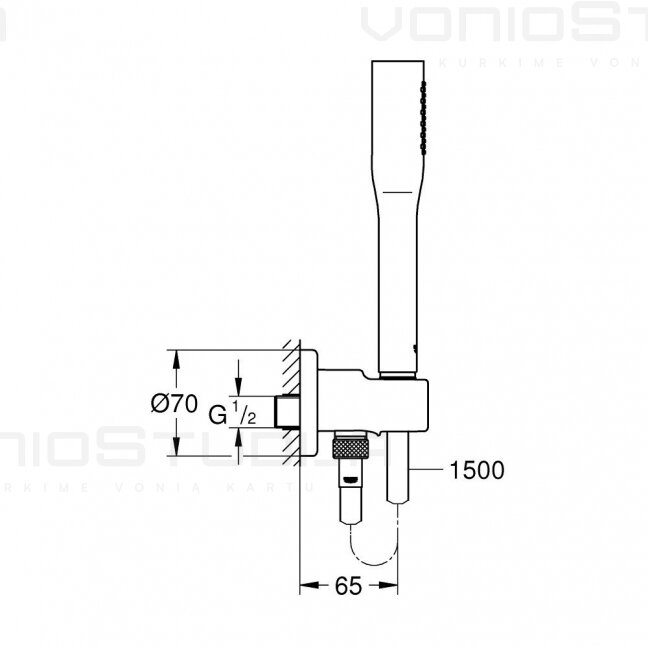 Rankinio dušo komplektas Grohe Euphoria Cosmopolitan 26404000 1
