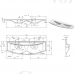 Dvigubas baldinis praustuvas Sapho ARAS 91542