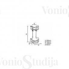 Smedbo Dvigubas kampinis krepšelis DK1021