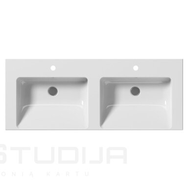 Dvigubas praustuvas GSI NORM 125x50cm EXTRAGLAZE® keramika su apsauga Dvigubas praustuvas GSI NORM 125x50cm EXTRAGLAZE® keramika su apsauga